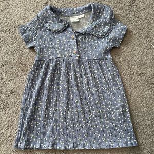 Zara Blue Floral Dress - size 3-4 years
